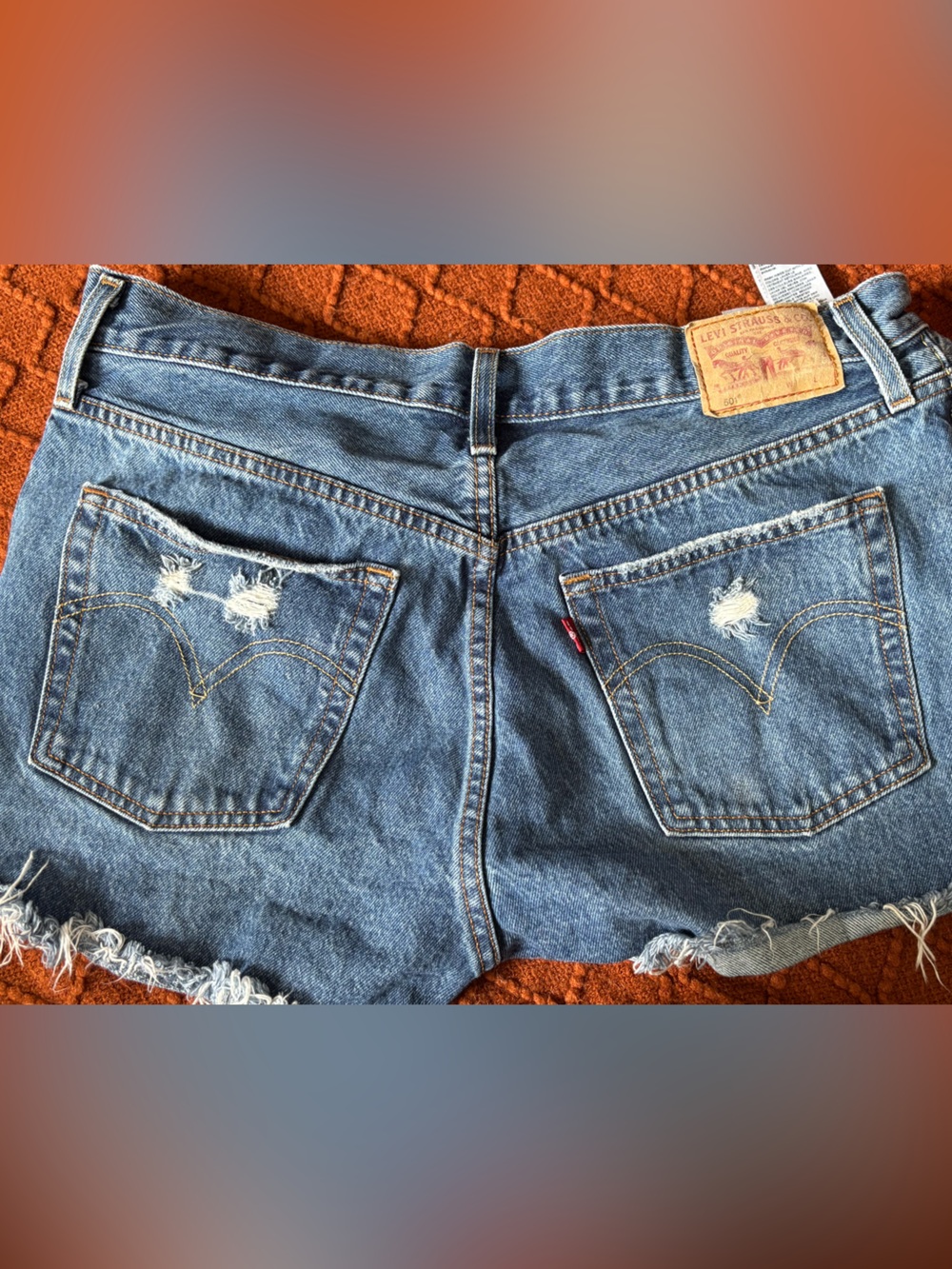 Levi’s 501 Button Fly Denim Shorts - Picture 4 of 5